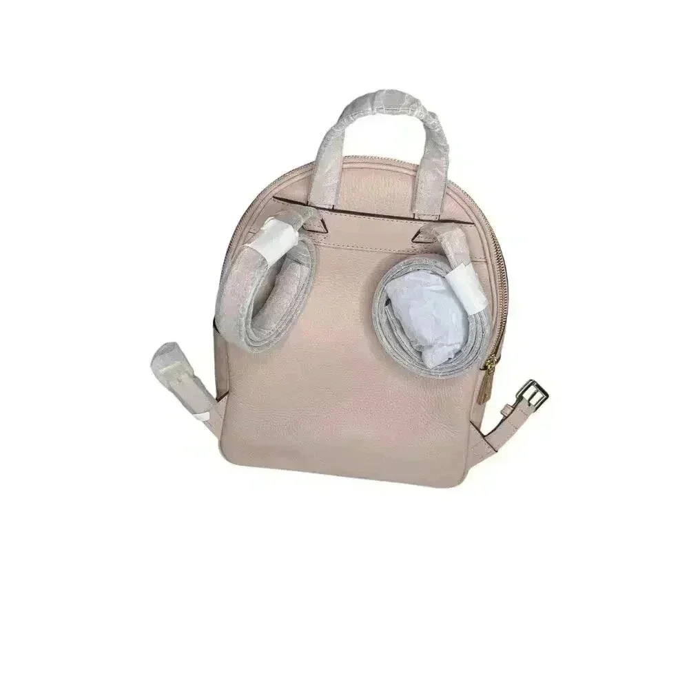 NWT Michael Kors Brooklyn Medium Studded Pebbled Leather Soft Pink Backpack - Picture 8 of 12